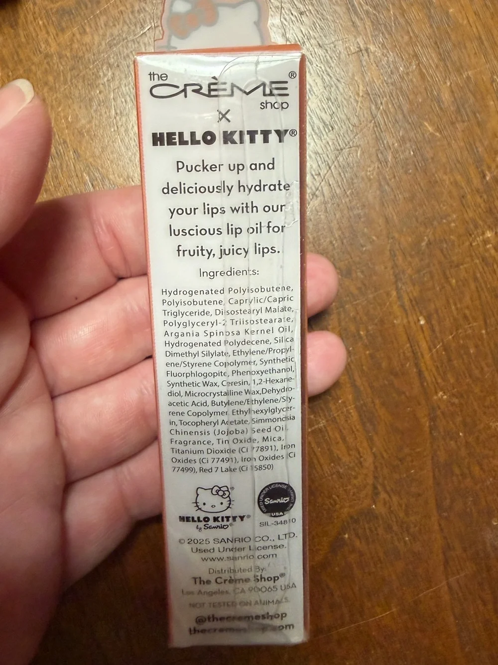 NWT The Crème Shop x Hello Kitty Kawaii Kiss Lip Oil in “Peach”